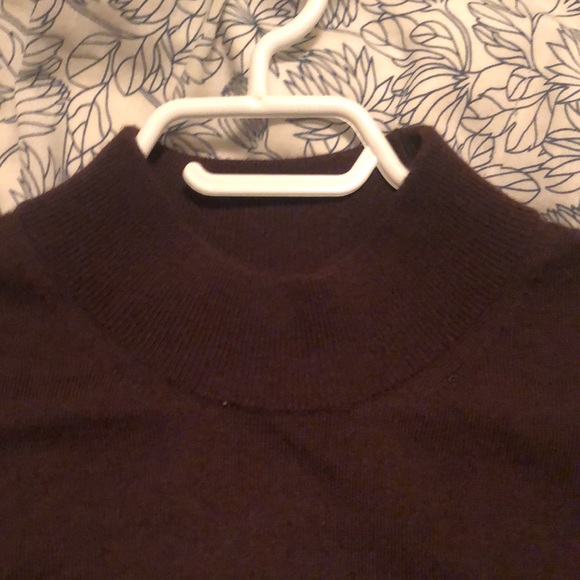 Mock neck sweater in deep plum - Picture 3 of 3
